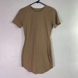 Tan Bodycon T-shirt dress